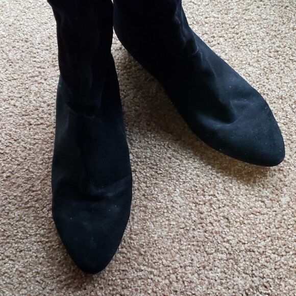 Aldo women's Black leather suede below the knee high boots size 40 - Picture 4 of 5